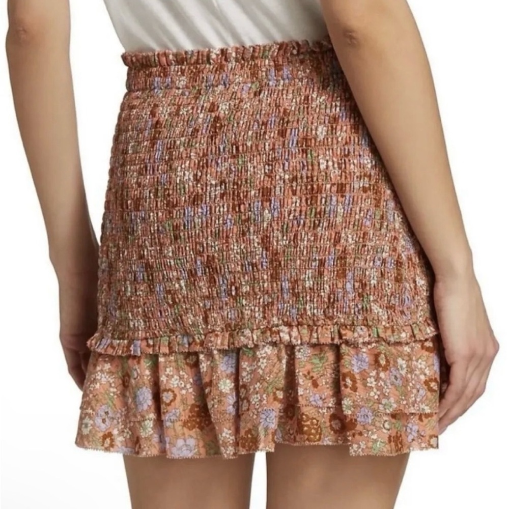 Veronica Beard Melodie Miniskirt in Coral Floral - Picture 5 of 13